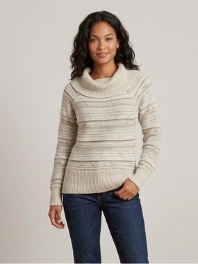 White House Black Market Cowl Wide Neck Knit Long Sleeve Sweater Size Small